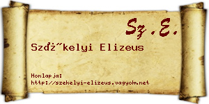 Székelyi Elizeus névjegykártya